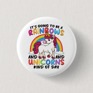 schattige eenhoorn regenboog grappig ronde button 3,2 cm
