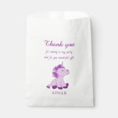 Schattige Eenhoorn Roze Meisje Verjaardag Dank u Bedankzakje (Voorkant)