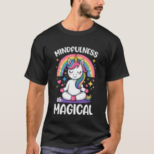 Schattige Eenhoorn Yoga Mindfulness T-shirt