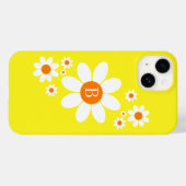 Schattige Eenvoudig Bloemenontwerp Enig Initiaal G Case-Mate iPhone Case (Achterkant (horizontaal))