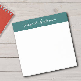 Schattige Eenvoudig Donkergroen Monogram Volledige Post-it® Notes