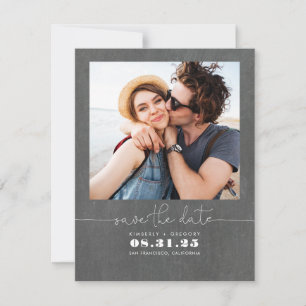 Schattige Eenvoudig en Elegant Bewaar de datumfoto Save The Date