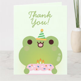 Schattige eenvoudig leuk verjaardagsfeestje bedankkaart