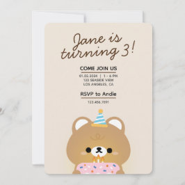 Schattige eenvoudig leuk verjaardagsfeestje kaart