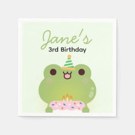 Schattige eenvoudig leuk verjaardagsfeestje servet