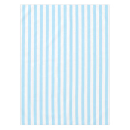 Schattige Eenvoudig Licht Blauw en Wit Gestreept Tafelkleed