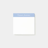 Schattige Eenvoudig Lichtblauw Monogram Volledige  Post-it® Notes (Voorkant)