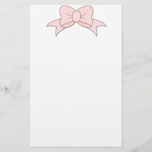 Schattige Eenvoudig Meisje Baby Roze Boog Briefpapier