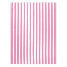 Schattige Eenvoudig Roze en Wit Gestreept Tafelkleed
