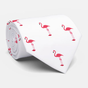 Schattige Eenvoudig Roze Flamingo patroon Stropdas