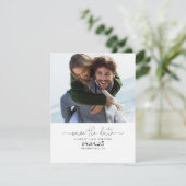 Schattige Eenvoudige en Elegante Sla de Datum Op F Save The Date (Staand voorkant)