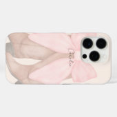 Schattige Eenvoudige Trendy Roze Strik & Laarzen E Case-Mate iPhone Case (Achterkant (horizontaal))
