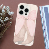 Schattige Eenvoudige Trendy Roze Strik & Laarzen E Case-Mate iPhone Case