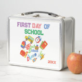 Schattige eerste dag van schoolpatroon (In situ)