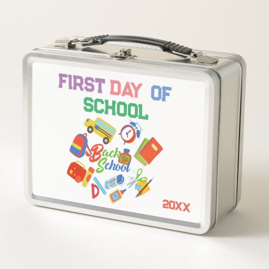 Schattige eerste dag van schoolpatroon (Voorkant)