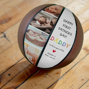 Schattige eerste Vaderdag   Papa fotocollage Basketbal