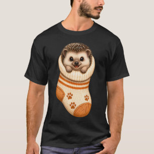 Schattige Egel In Knus Baby Sock Egelmama T-shirt