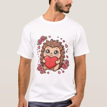 Schattige egel knuffelt hart Valentijnsdag