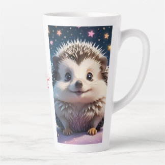 Schattige egel met sterren en harten latte mok