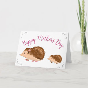 Schattige Egel Moederdag Kaart