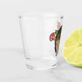 Schattige egel shot glas (Links)