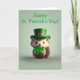 Schattige Egel St. Patrick's Day Holiday Kaart