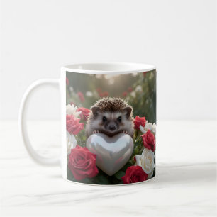 Schattige egel van juni met parelhart koffiemok