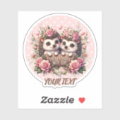 Schattige egels in de liefde Custom Sticker. Sticker (Vel)