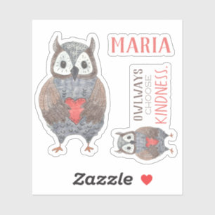 Schattige Eigenaars kiezen de Kindness Horloge Gro Sticker