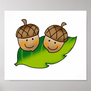 schattige eikels poster