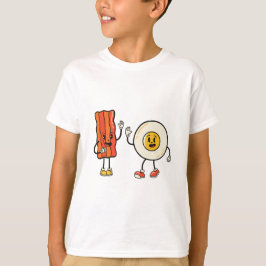 Schattige eitje en spek t-shirt