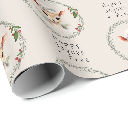 Schattige & Elegant Sober Support Kerstcadeau Cadeaupapier (Rol Hoek)