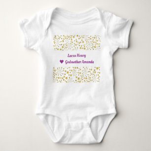 Schattige Elegant Trendy Gouden Sterren Naam Liefd Romper