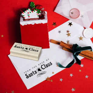 Schattige elegant vanaf het bureau van de kerstman 	rubberstempel