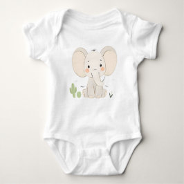 Schattige Elephant Baby Jersey Bodysuit