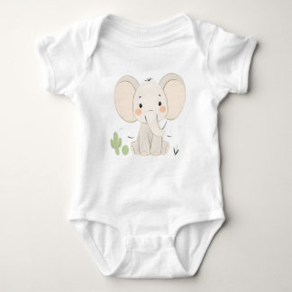 Schattige Elephant Baby Jersey Bodysuit