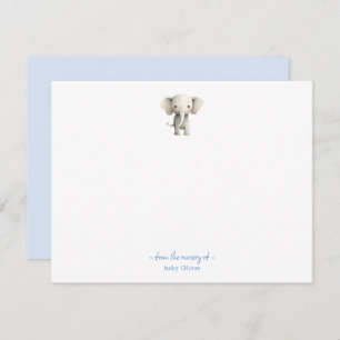 Schattige Elephant Boy Baby shower Dank u Bedankkaart
