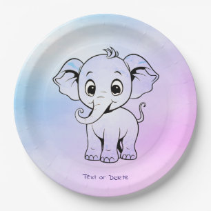 Schattige Elephant Paper Bord