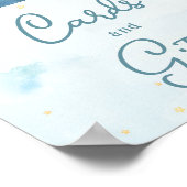 Schattige Elephant Plane Adventure Blue Kaarten en Poster (Hoek)