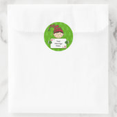 Schattige Elf Christmas Gift Label Sticker (Tas)