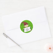 Schattige Elf Christmas Gift Label Sticker (Envelop)