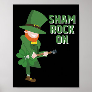 Schattige Elf die Shamrock Gitaar Speelt - St. Pat Poster