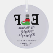Schattige Elf Kerst Ornament - Vakantie Keepsake (Achterkant)