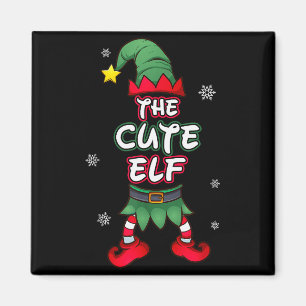 Schattige Elf Kerst Pyjama Pjs Matchende Familie G Magneet