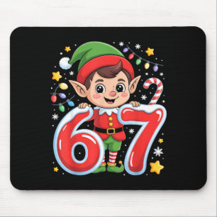 Schattige Elf Zes Zeven 6 7 Meme Grappig Kerst Kos Muismat