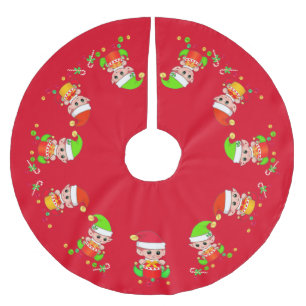 Schattige elfen, kleine helpers van de Kerstman op Kerstboom Rok