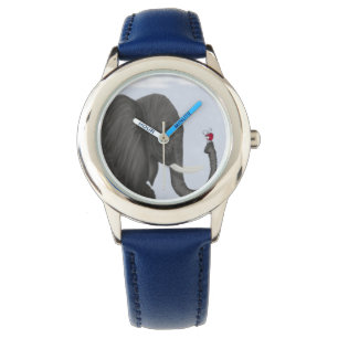 Schattige ellephant en luidolie horloge