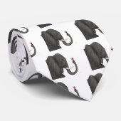 Schattige ellephant en luidolie stropdas (Opgerold)
