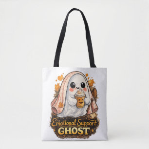 Schattige emotionele steungeest Halloween-koffie Draagtas