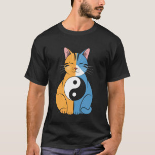 Schattige en Aardige Chinese Yin en Yang Katten Gr T-shirt